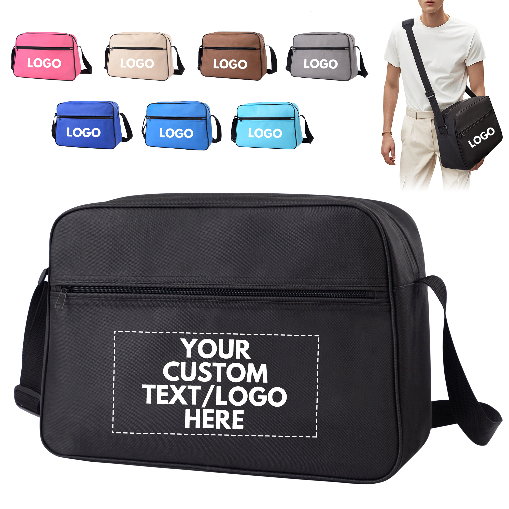 Women Men Large Crossbody Bag