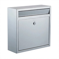 Boîte aux lettres extérieure autoportante en acier inoxydable blanc, étanche et durable, avec finition brossée