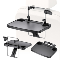 Table pliante multifonctionnelle en ABS pour voiture, plateau pour siège arrière, volant, réglable en hauteur et en angle, bureau portable, support de téléphone, SUV, camion
