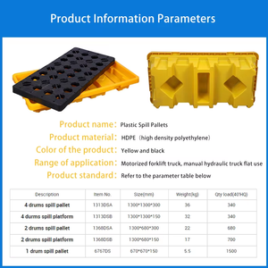 Trung Quốc nhà máy HDPE tràn <span class=keywords><strong>Pallet</strong></span> Poly trống tràn ngăn chặn chống thấm nước chống rò rỉ <span class=keywords><strong>Pallet</strong></span> Nhựa - Product Image 6