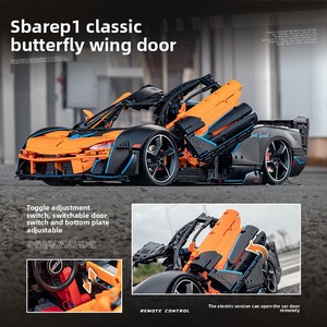 Modelo de coche de carreras deportivo, supercoche, MOC, juguetes Diy, bloques de construcción de gran tamaño, juguetes para niños, bloques de construcción a escala 1:8, coches - Product Image 6