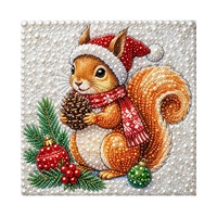 Tendance émergente : Kit de peinture perlée 5D Écureuil pour décoration de Noël, maison, salon, artisanat DIY, cadeau de Noël, Dropshipping Direct