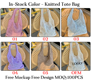 Tùy Chỉnh Dệt Kim Của Phụ Nữ Túi Retro Hollow Dệt Tote Đơn Giản Vai Bãi Biển Túi Xách Thời Trang Tote Túi - Product Image 6