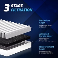 Filtre à air d'habitacle en charbon actif Walson à prix avantageux pour Subaru XV avec filtre d'admission d'air HEPA, accessoires de remplacement