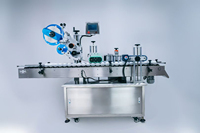 Machine d'étiquetage de bouteilles à rouleaux filetés électrique automatique à commande PLC avec emballage en carton