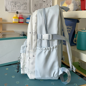 Nueva mochila de estilo japonés con dibujos animados, linda, a cuadros, de gran capacidad, ligera, que reduce la carga, de doble asa, para uso diario. - Product Image 2
