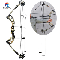 Arc à poulies professionnel Piaoyu M131 Woodland Camo, réglable 30-60lbs, équipement de tir à l'arc longue portée, haute précision de tir