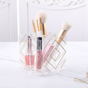 Hot Sale 360 Grad rotierender Desktop Organizer Mehrzweck-<span class=keywords><strong>Make</strong></span>-<span class=keywords><strong>up</strong></span> Pinsel Stift halter Lippenstift Regal Square Makeup Organizer - Product Image 3