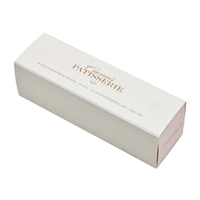 Boîte alimentaire personnalisée recyclable avec logo estampé à chaud pour gâteaux, mousses, sandwichs, desserts, pâtisseries, emballage avec fenêtre pour pâtisserie