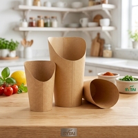 Contenants en papier pour frites de qualité alimentaire supérieure 12OZ 16OZ, jetables, pour poulet frit et frites