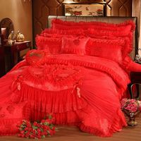 Ensemble de literie de luxe, couette en coton, taille king, drap de lit, ensembles de literie en gros