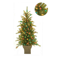 Arbres de Noël artificiels pré-éclairés en PVC/PE de haute qualité, écologiques, sur pied, avec base, production en gros d'usine, personnalisables