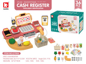 <span class=keywords><strong>Jouet</strong></span> de caissier interactif 2025-Système de paiement électronique avec calculatrice bilingue Meilleur cadeau d'anniversaire pour les enfants de 5 à 8 ans - Product Image 4