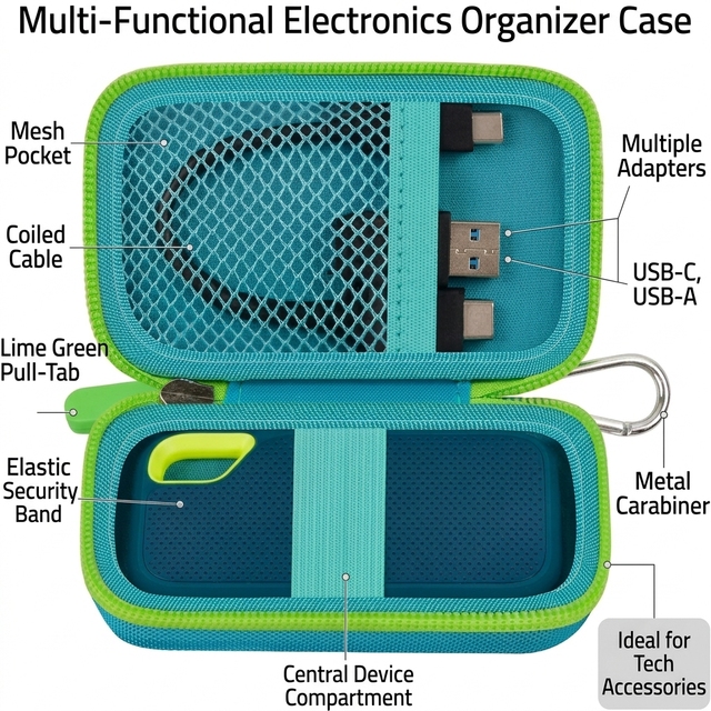 Special Purpose Organizer Case for Crypto & USB Cables Hardware Carrying Case