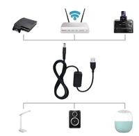 Câble convertisseur élévateur USB 5V vers 9V 12V 2A pour routeur sans fil, GPS de voiture, détecteur radar, câble d'alimentation CC 5521