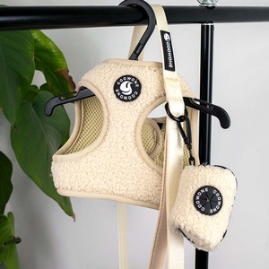 Arnés de Lujo para Perro de Peluche Sherpa, Conjunto de <span class=keywords><strong>Collar</strong></span> y Correa para Perro, Marca Privada, Arnés de Fácil Colocación - Product Image 3