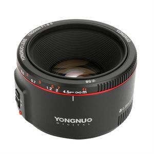 YONGNUO YN50mm 50MM F1.8 II Noir Objectif de mise au point automatique à grande ouverture pour objectif de caméra à effets Bokeh pour <span class=keywords><strong>Canon</strong></span> <span class=keywords><strong>70D</strong></span> 5D2 5D3 600D DSLR - Product Image 1
