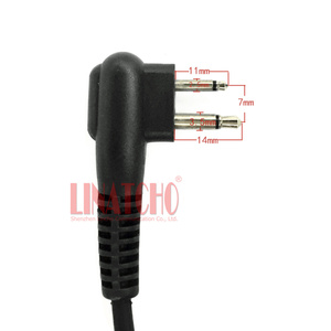 GP88 CP100 CP150 2 Pins <span class=keywords><strong>M</strong></span> tipi taktik Walkie Talkie kulaklık kulaklık boğaz titreşim Mic ile - Product Image 6