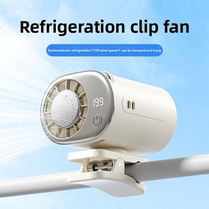 Nuevo Mini <span class=keywords><strong>Ventilador</strong></span> Portátil de Cintura con Enfriamiento por Hielo, Motor sin Escobillas, Alimentación USB/Li-Bat 5V, Listo para RV, con Clip para Sombrilla - Product Image 4
