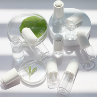 En stock – Flacon compte-gouttes cosmétique transparent de 10 ml avec pipette à pression, rechargeable pour sérum, essence, liquide, échantillon d'huile essentielle