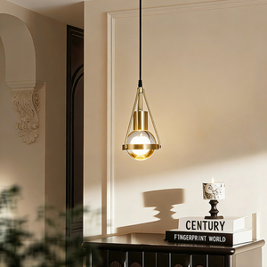 Copper Modern Luxury Copper Crystal Pendant <b>Lights</b> Restaurant bar Dining Room <b>Bedroom</b> Bedside Dandelion Hanging Lamp Lighting - Product Image 3