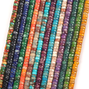 AsVrai U 4x4x2mm Naturstein Bunte See sediment Jaspis Perlen Flache runde lose Perlen für Schmuck herstellung Armband Zubehör - Product Image 1