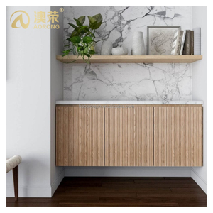 Nội thất văn phòng trang trí tambour tấm Tường Nhà Máy Giá di chuyển đôi nửa Vòng 3D hiệu ứng rãnh siding Ốp - Product Image 4