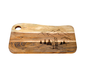 Tabla de queso láser de madera de acacia para cortar frutas y servir alimentos accesorio de cocina tabla de cortar Charcutier - Product Image 1
