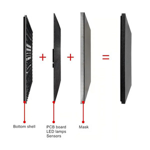 Trong nhà đầy đủ màu sắc <span class=keywords><strong>LED</strong></span> sàn gạch Màn hình hiển thị hỗ trợ cho trung tâm mua sắm quảng cáo video tường 2000cd/sqm độ sáng - Product Image 3