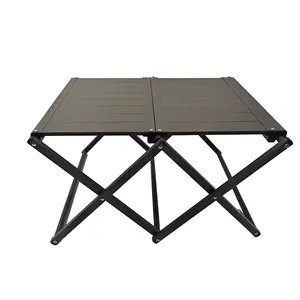 Hochwertiges großes 2-Schicht-Aluminiumlegierung-Faltregal--variable Tischstruktur Camping-Park-Verwendung Outdoor-Tischregal