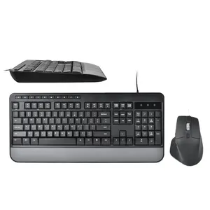 Hot Selling Windows Android Support ergonomic 2.4G Wired Keyboard and mouse combo for PC and Tablet Keyboard and Mouse Set