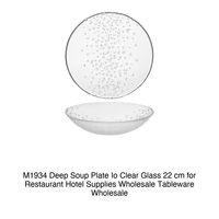 Assiette creuse en verre Io 22 cm transparente M1934