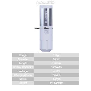 Máquina de Tatuaje Inalámbrica <span class=keywords><strong>Dragonhawk</strong></span> con Batería de 1800mAh, Precio Bajo al por Mayor - Product Image 3