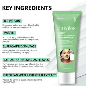 Mascarilla Facial Nocturna Vegana Antienvejecimiento y Antiarrugas de Marca Blanca, Precio de Fábrica, Más Vendida, Hidratante, con Colágeno, Vitamina C, para Piel Sensible - Product Image 4