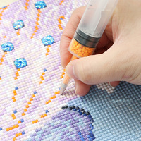 Nouveau 5D Diamant Broderie DIY Rapide Seringue Automatique Perceuse Stylo En Plastique Artefact pour Commerce Extérieur Diamant Peinture Nature Morte