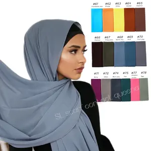 180*70cm plain chiffon lace pearl shawl hijab scarf custom logo muslim jersey hijabs