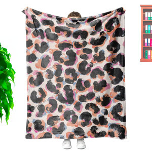 Valentinstag benutzer definierte Druck Animal Fur Africa Cheetah ultra weiche Leoparden vlies Fuzzy Baby Throw Blanket für Schlafs ofa Couch - Product Image 4