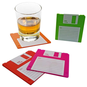 <span class=keywords><strong>Disquette</strong></span> Disque Tasse Noir Coaster Silicone En Caoutchouc, Tapis de silicone et Tapis Non-slip -40 Degré 230 Degré 9.2*9*0.2cm Tous Les Jours 500 ensembles - Product Image 3