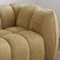 Fauteuil d'appoint en velours citrouille compressé sous vide pour hôtel, réception, boutique, salon - Vente en gros