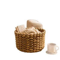 Panier de rangement en coton tissé à la main de style coréen pour cosmétiques, collations, jouets et décoration intérieure