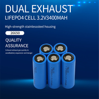 Isi ulang 3.2V 3400mAh LiFePo4 26650 baterai Lithium Ion silinder paket sel 5000mah 3.2v sel baterai Lithium Ion