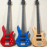 Guitare Basse 5 Cordes 2026 Tendance Corps en Peuplier Manche en Érable Personnalisée Vente en Gros Professionnelle Finition Brillante