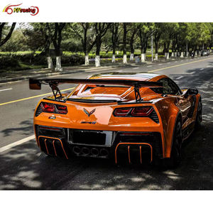 Diffuseur arrière de voiture KR Style fibre de carbone CF lèvre de pare-chocs arrière pour <span class=keywords><strong>Chevrolet</strong></span> <span class=keywords><strong>Corvette</strong></span> C7 Z06 2014-2017 - Product Image 2