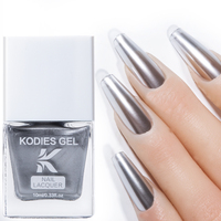 Vernis à ongles métallique OEM personnalisé avec logo, effet chrome brillant argenté miroir - Vernis liquide pour ongles standard