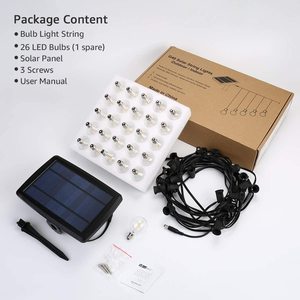 <span class=keywords><strong>Guirlande</strong></span> solaire LED avec ampoule G40, luminaire d'extérieur, éclairage féerique de noël, décoration de mariage et jardin, vente en gros, 5 m - Product Image 3