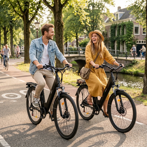 Vélo électrique urbain 36V 250W Batterie LG 10.5Ah Pneus 700C Suspension avant 7 vitesses Freins à disque avant et arrière Moteur roue arrière - Product Image 1