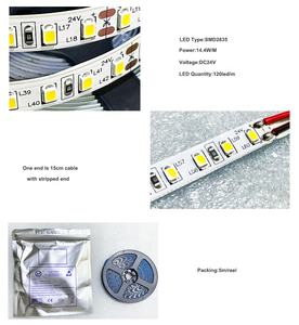 IP20 12V 24V <span class=keywords><strong>12W</strong></span> 14,4 W 14,4 W/m SMD <span class=keywords><strong>2835</strong></span> tira de luz LED - Product Image 5
