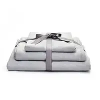 Conjunto de cama de linho, melhor qualidade, popular, 35% linho, 65% vi, 4 peças com colcha, almofadas