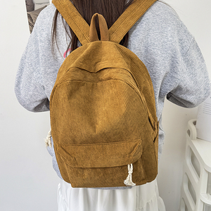 Mochila informal ligera de nailon y pana vintage para mujer, para la escuela, viajes y uso diario. - Product Image 4