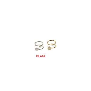 <b>Crystal</b> <b>Earrings</b> 316L Stainless Steel PVD Gold Plating Sustainable Resistant PLATA - Product Image 1